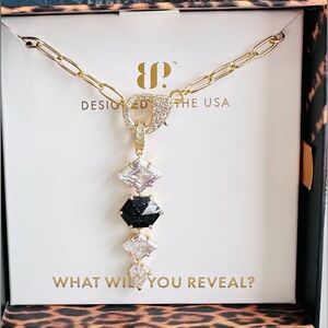 ✨Bomb Party Untamed Gold Necklace -Lab created Sandstone & CZ” Drip with Bite”